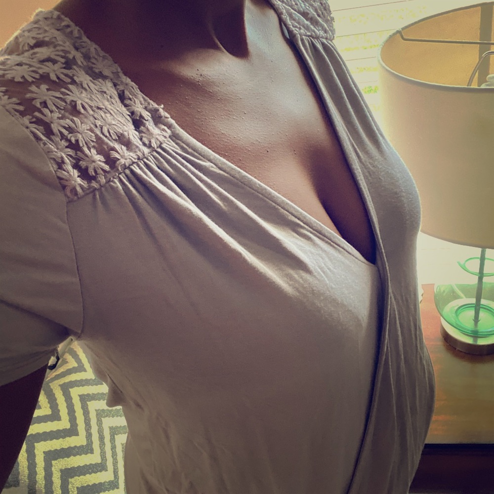 Cute wrap-style top